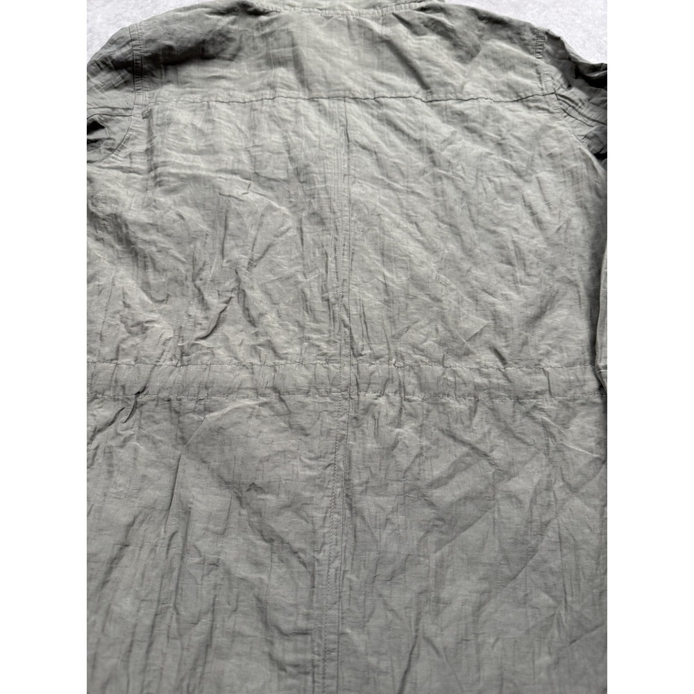 Eileen Fisher Jacket Womens Medium Metallic Organic Cotton Blend Utility Parka - Picture 13 of 16